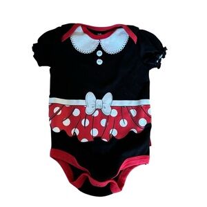Disney Minnie Mouse Bodysuit Onesie Short Sleeve Baby Girl 12M NWOT